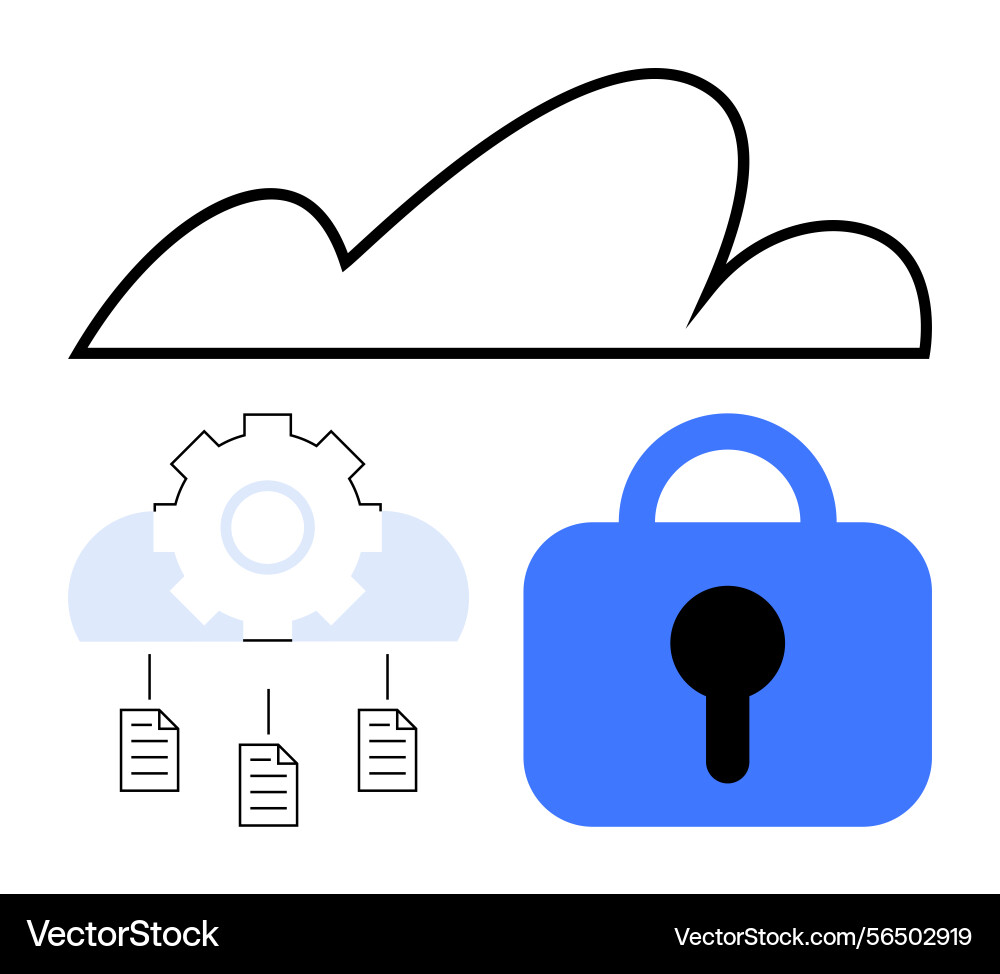 Cloud storage security with data sharing Cloud storage security with data sharing vector image