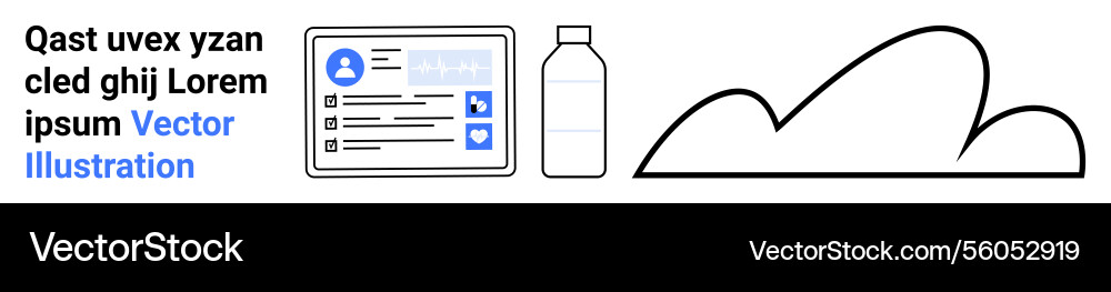 Digital profile interface reusable bottle Digital profile interface reusable bottle vector image