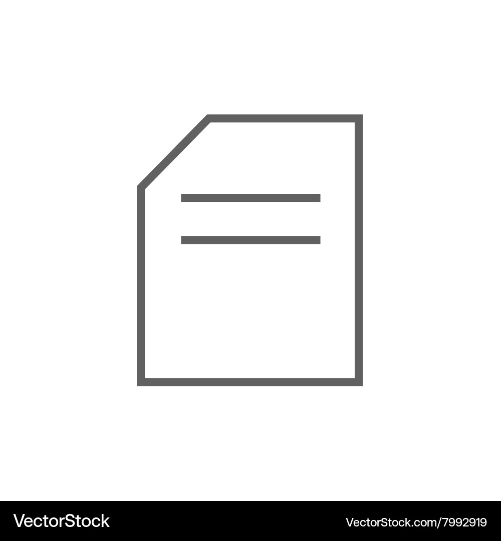 Document line icon Vector Image