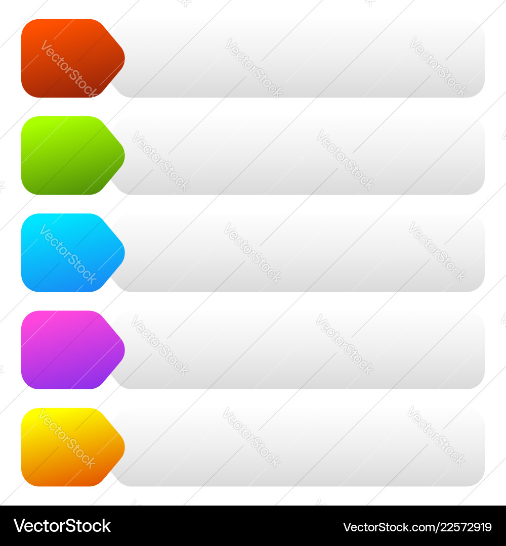 Empty rectangular button banner backgrounds art vector image