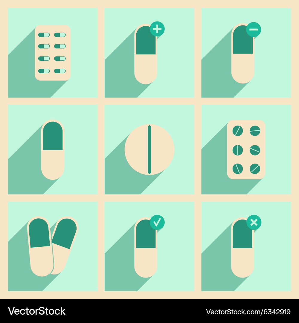 Flat with shadow concept and mobile application Vector Image