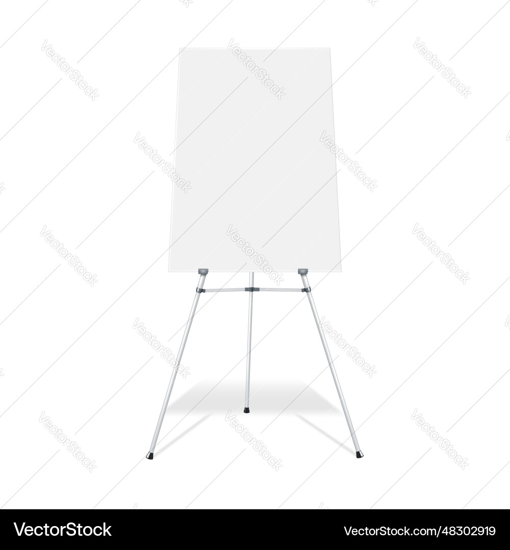 Flipchart display easel stand mock-up blank Vector Image