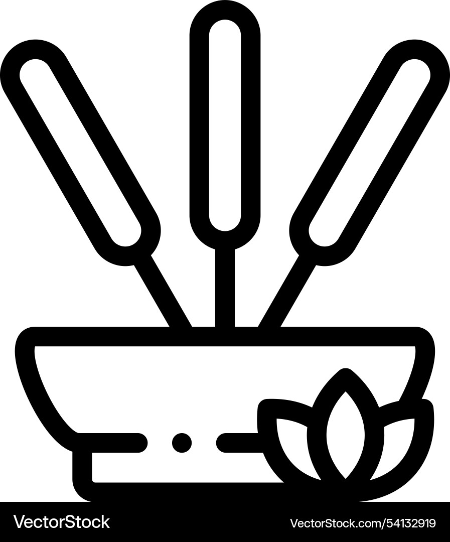 Incense icon thin linear style design isolated Incense icon thin linear style design isolated vector image