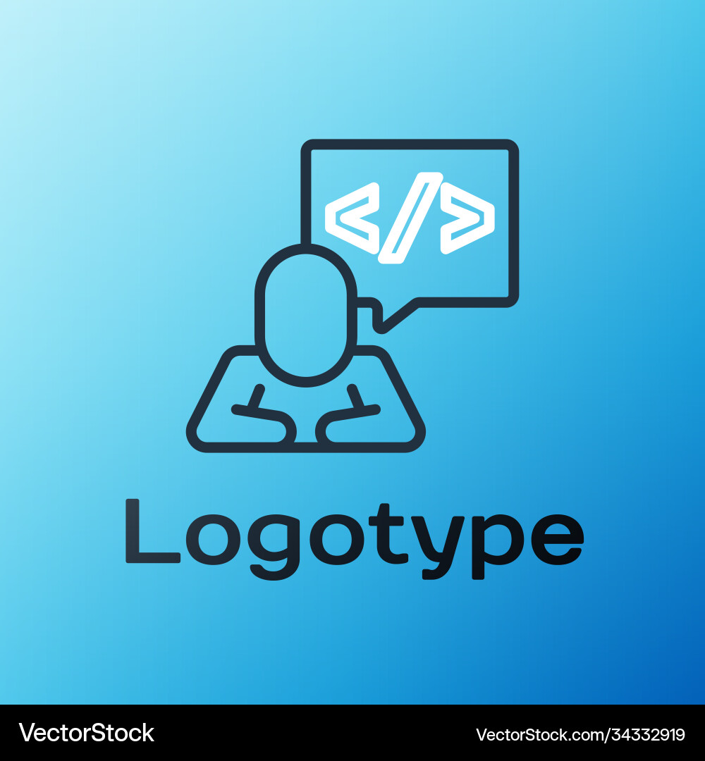 Line web design and front end development icon Line web design and front end development icon vector image