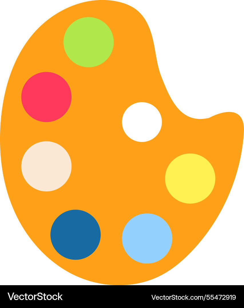 Orange Künstler Palette zeigt ein Array Orange Künstler Palette zeigt ein Array vektorbild