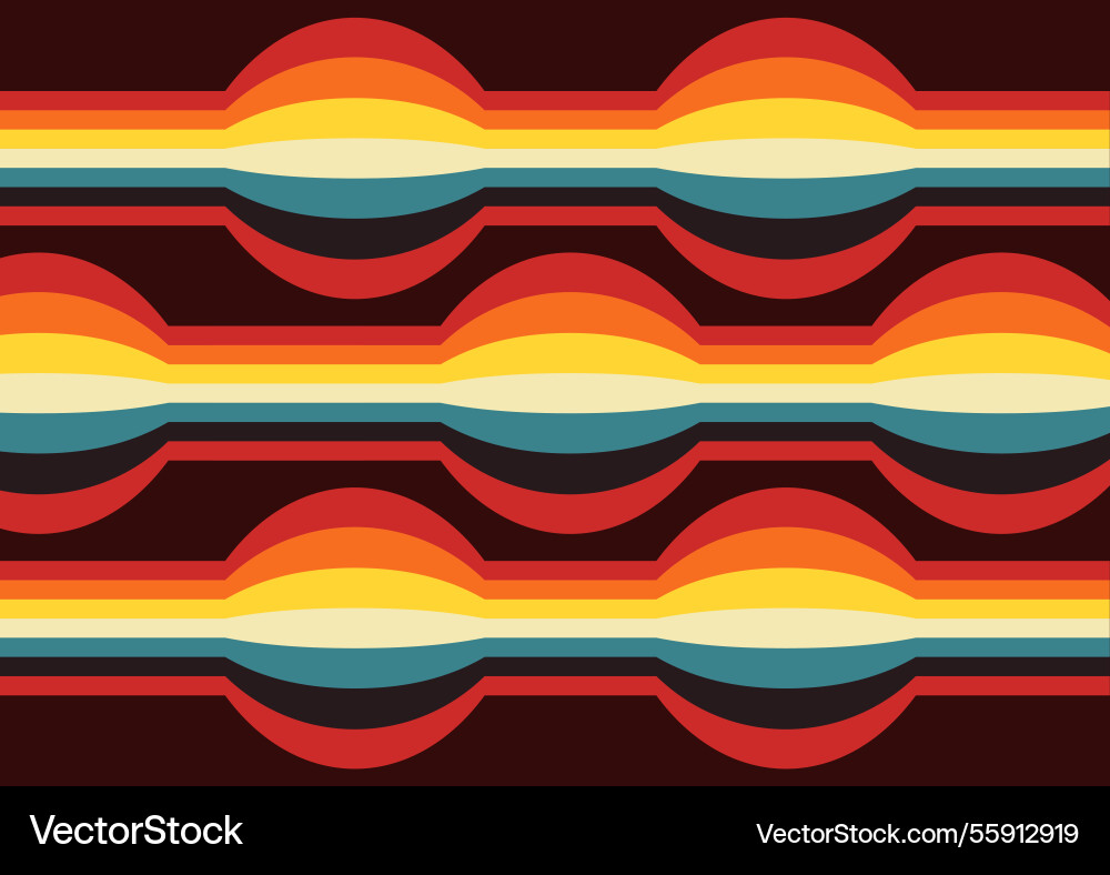 Retro stripes pattern background design vector image