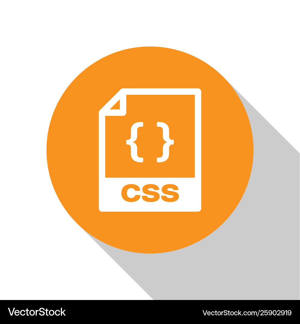 White css file document icon download button White css file document icon download button vector image