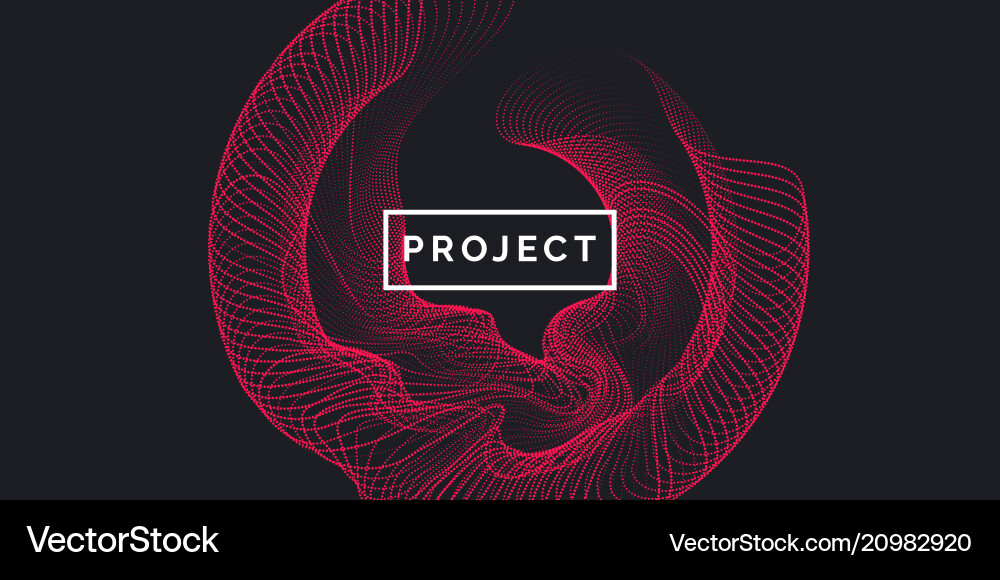 Abstract background with dynamic waves vector image