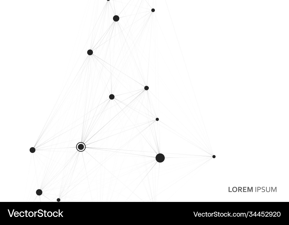 Abstract molecule black color with large Abstract molecule black color with large vector image