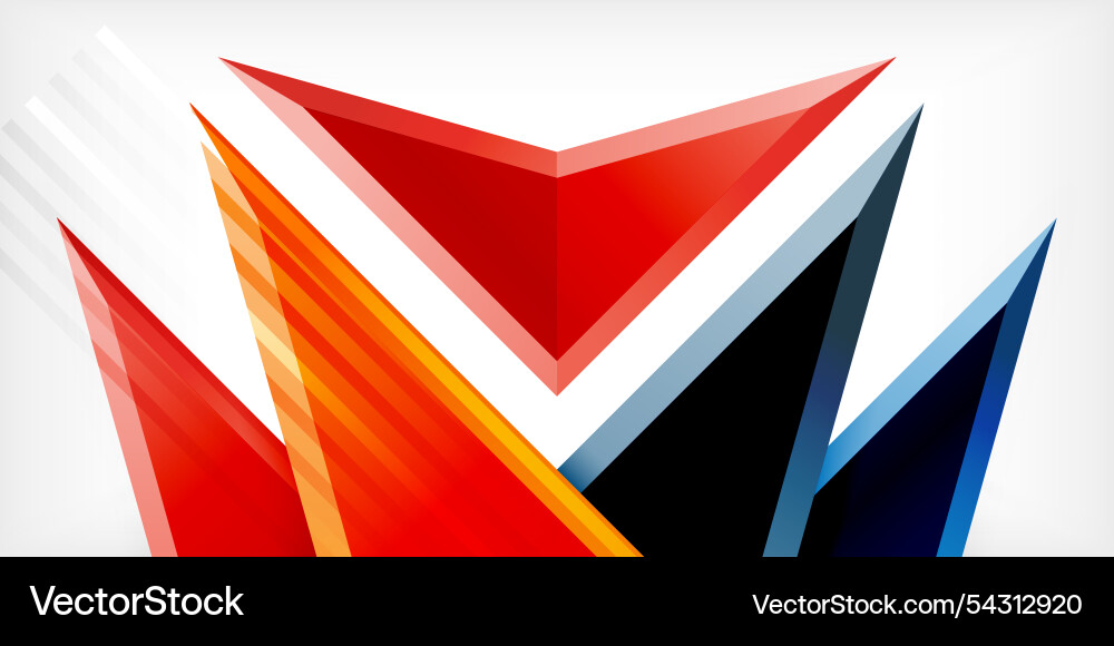 Arrows with 3d effect abstract background Vector Image