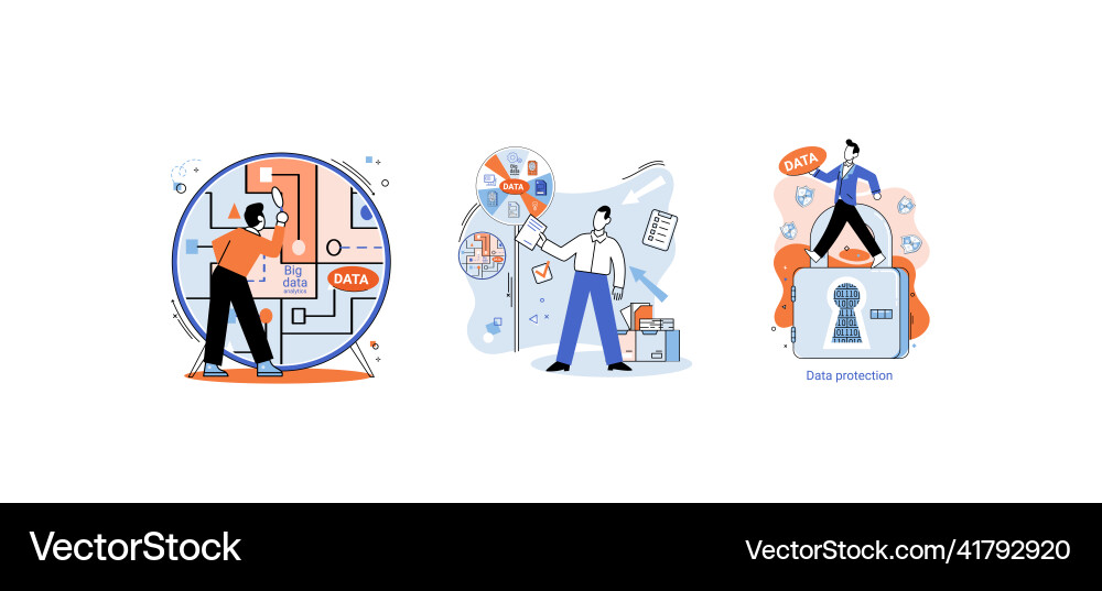 Big data analytics platform management Big data analytics platform management vector image
