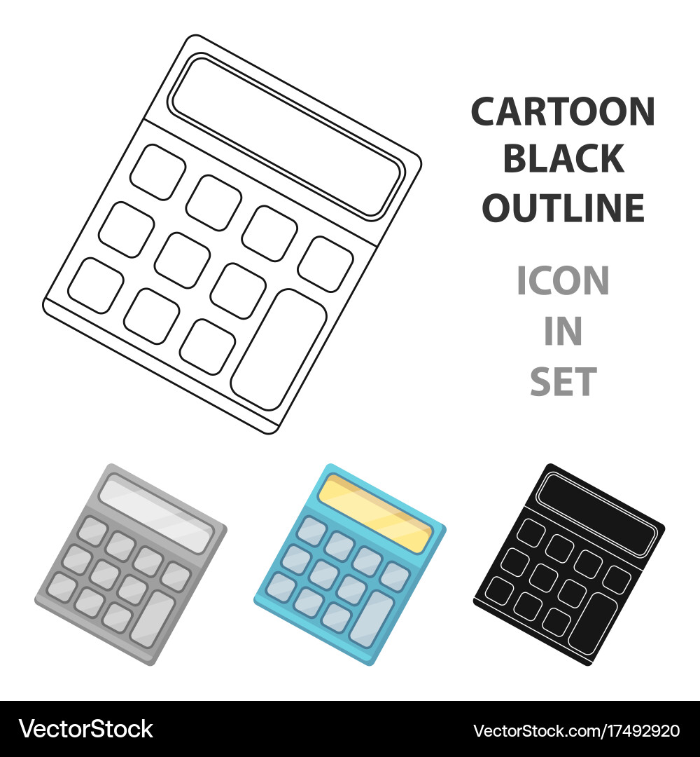 Calculator machine to quickly count data math vector image