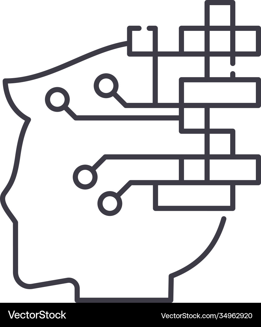 Digital capabilities icon linear isolated Digital capabilities icon linear isolated vector image