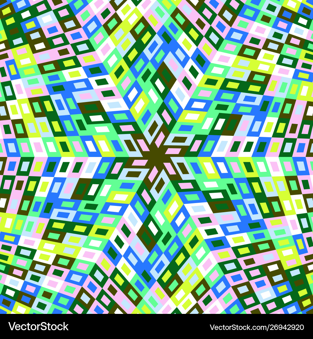Dynamic geometrical round tile pattern mosaic vector image