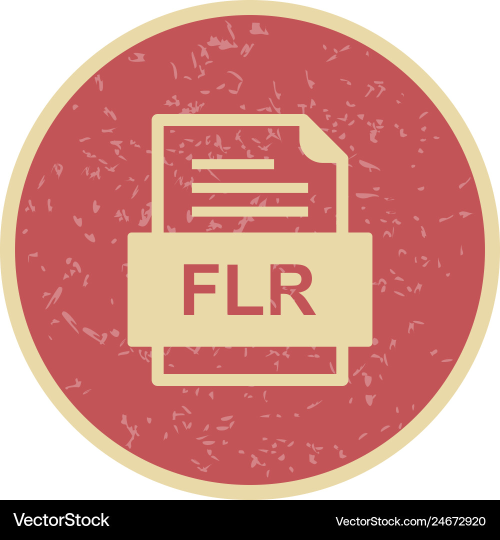 Flr file document icon vector image