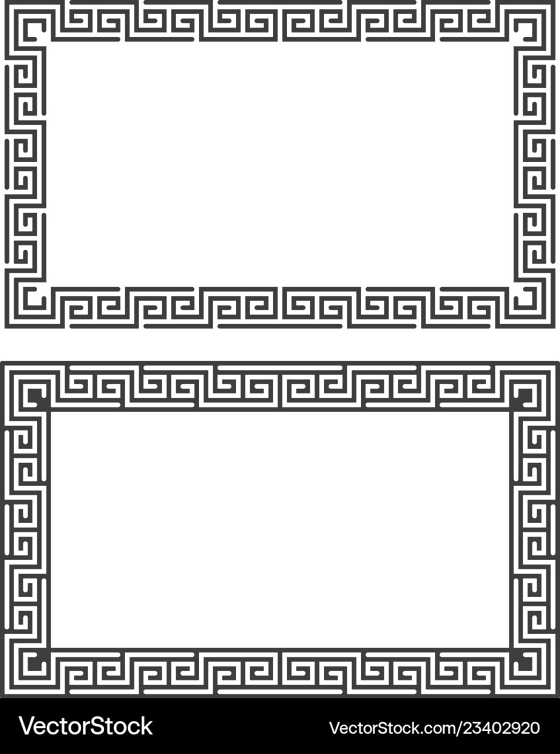 Greek decorative frame Greek decorative frame vector image