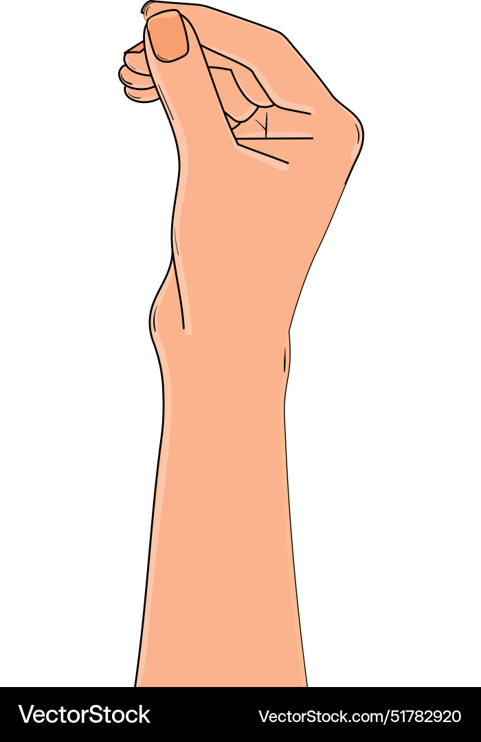 Isolated click hand gesture vector image