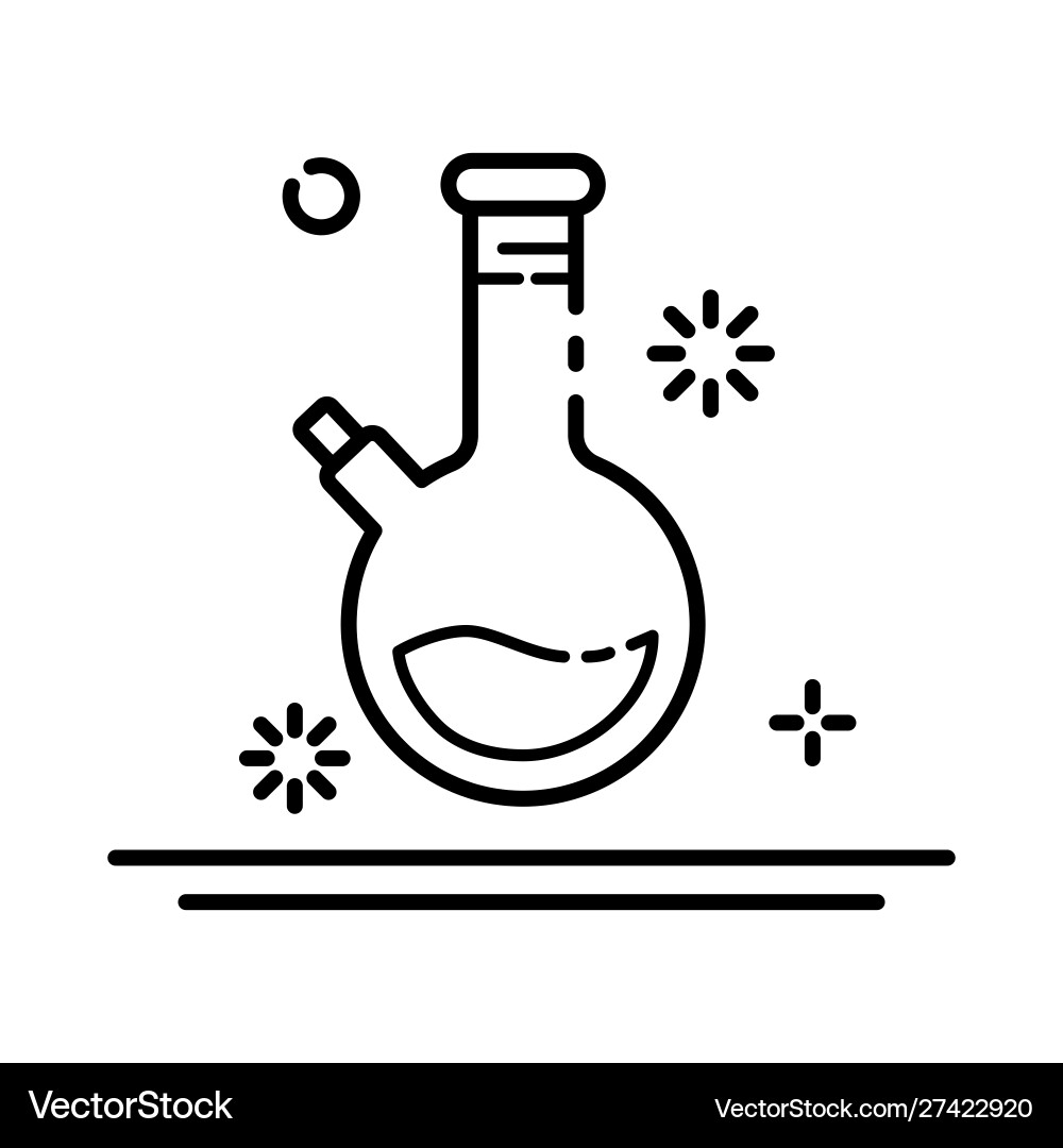 Laboratory flasks icon set vector image