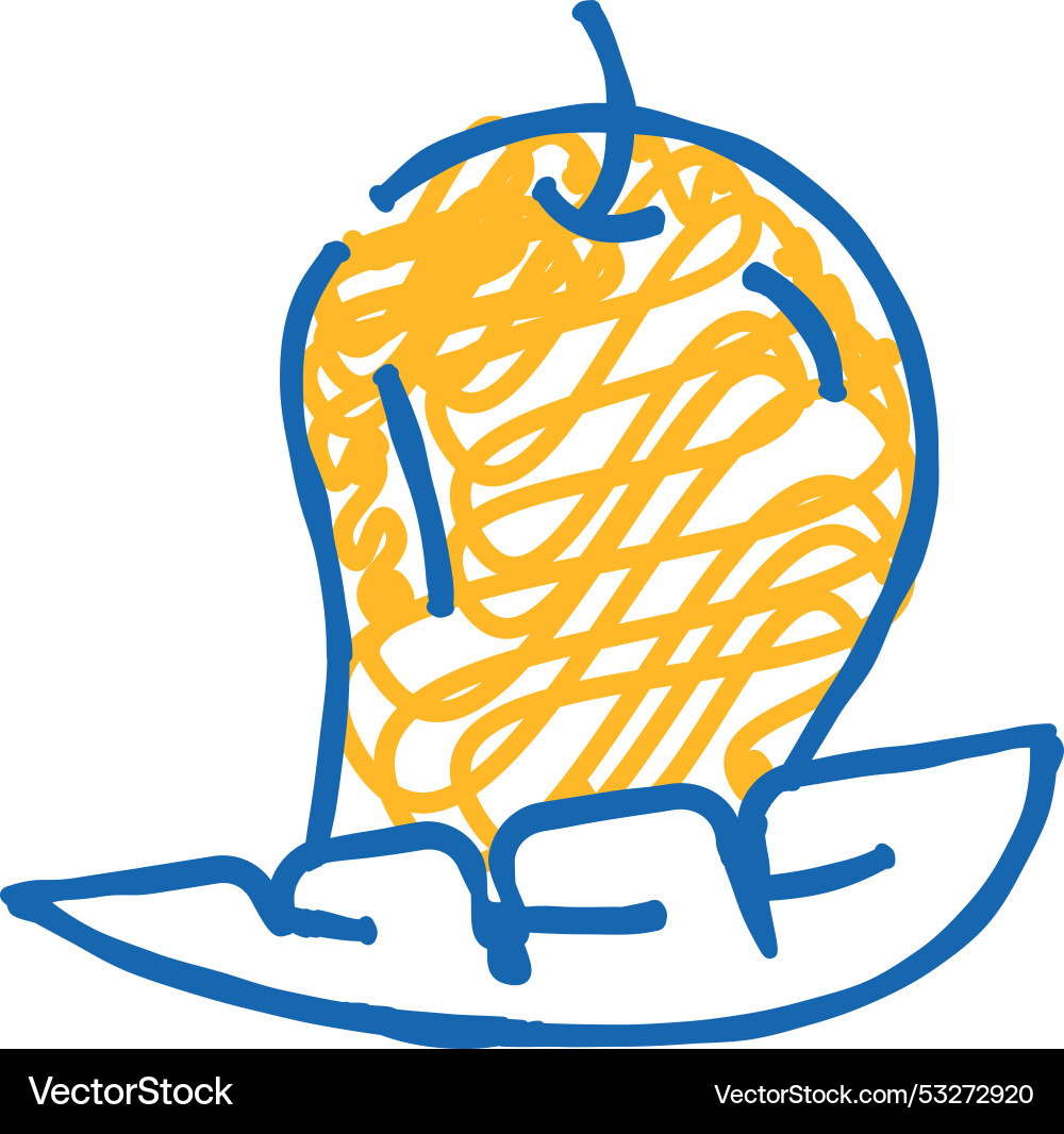 Mango fruit icon doodle Royalty Free Vector Image