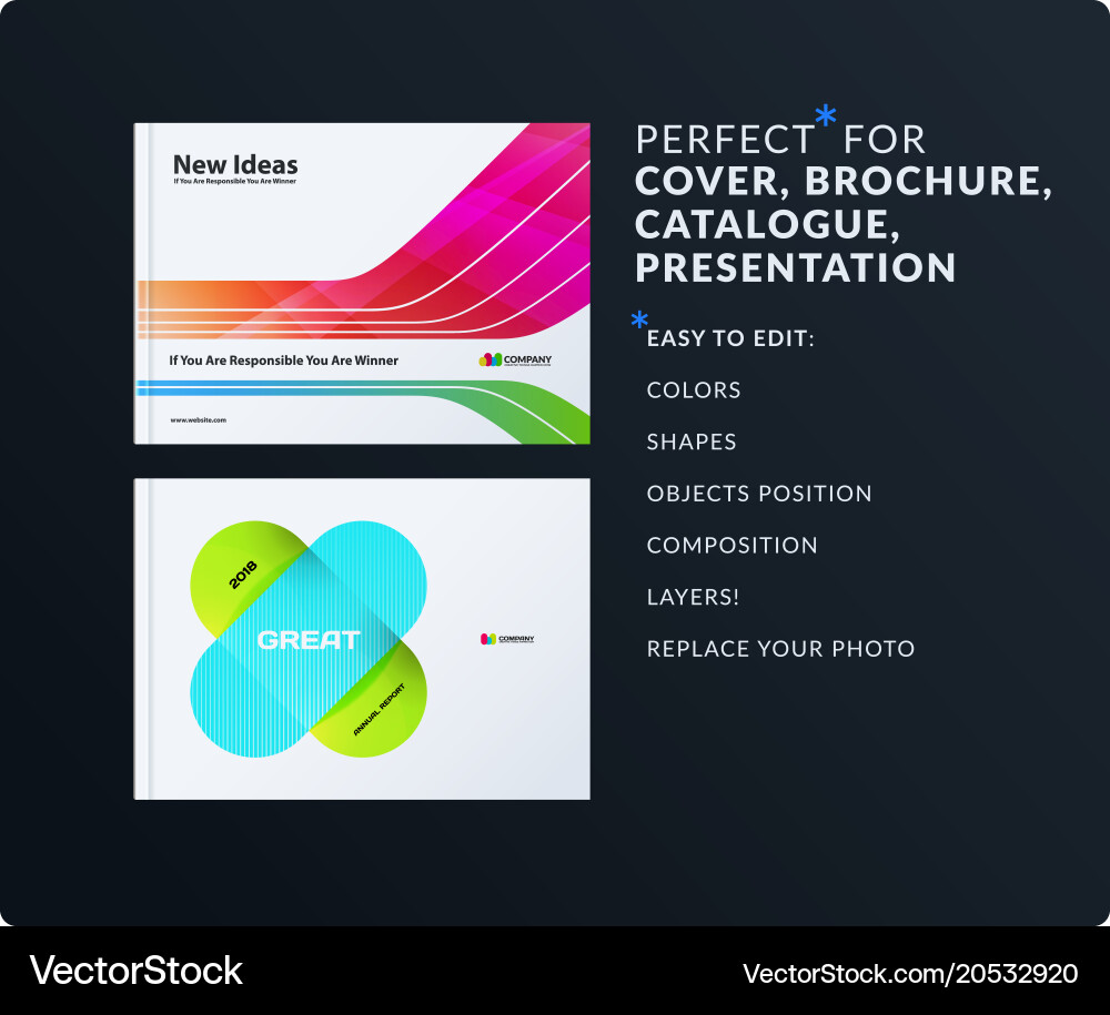 Presentation abstract set of modern vector image