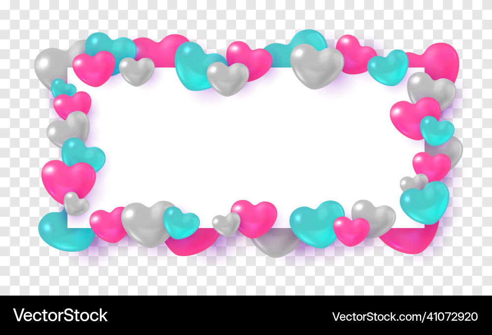 Rectangular shaped frame made of realistic glossy Rectangular shaped frame made of realistic glossy vector image