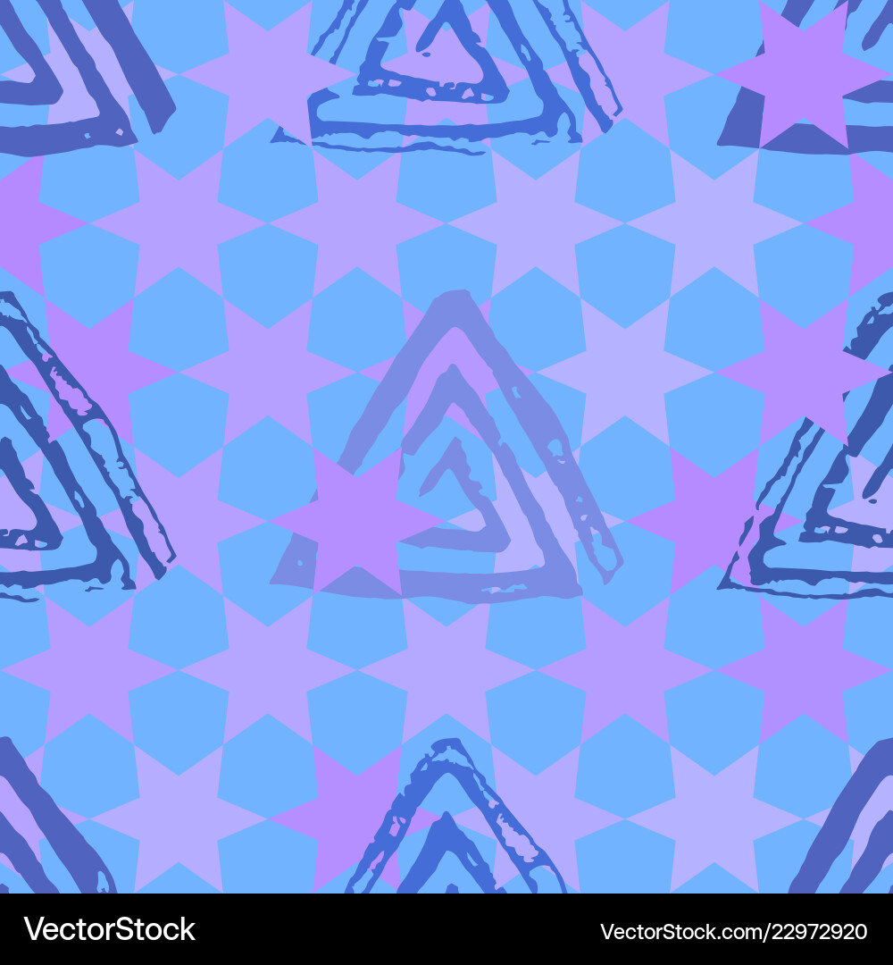 Seamless pattern with textured triangles Seamless pattern with textured triangles vector image