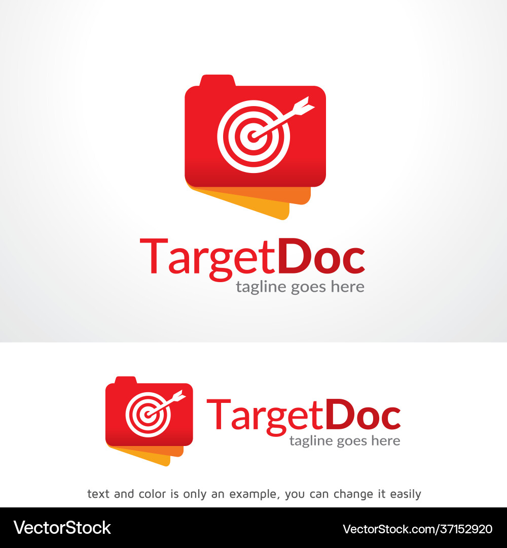 Target doc logo template design emblem Target doc logo template design emblem Vector Image