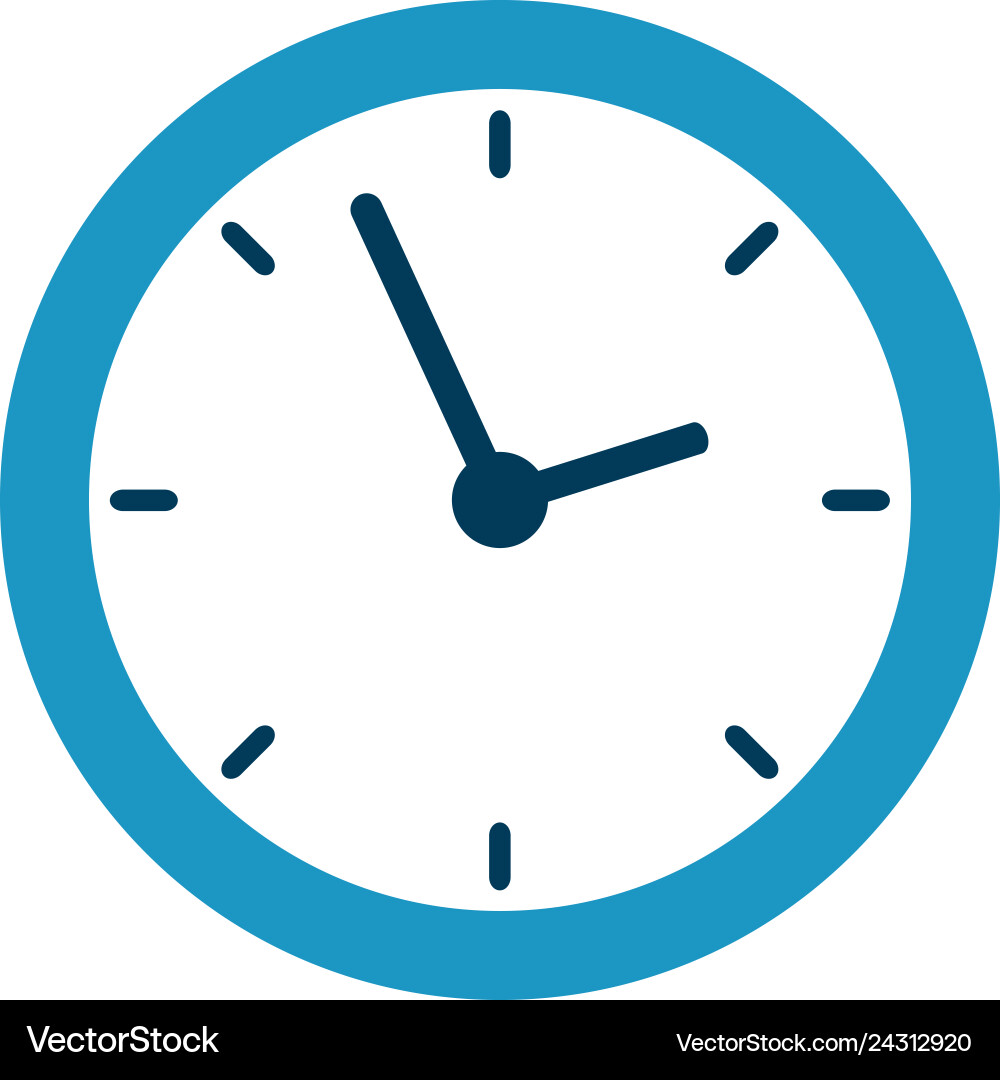 Time clock with shield vector image