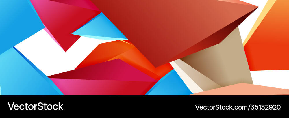 Triangle mosaic abstract background 3d triangular Triangle mosaic abstract background 3d triangular Vector Image