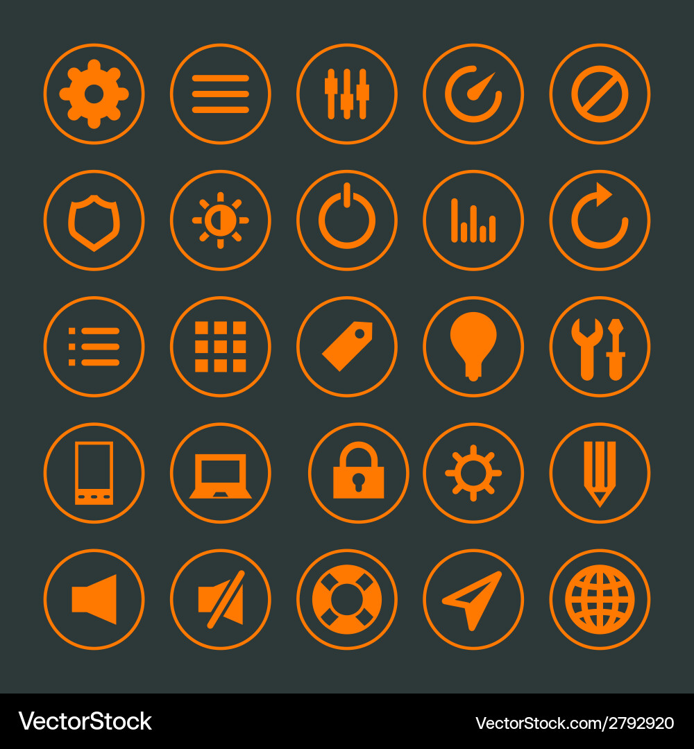 Web site icons set design elements vector image