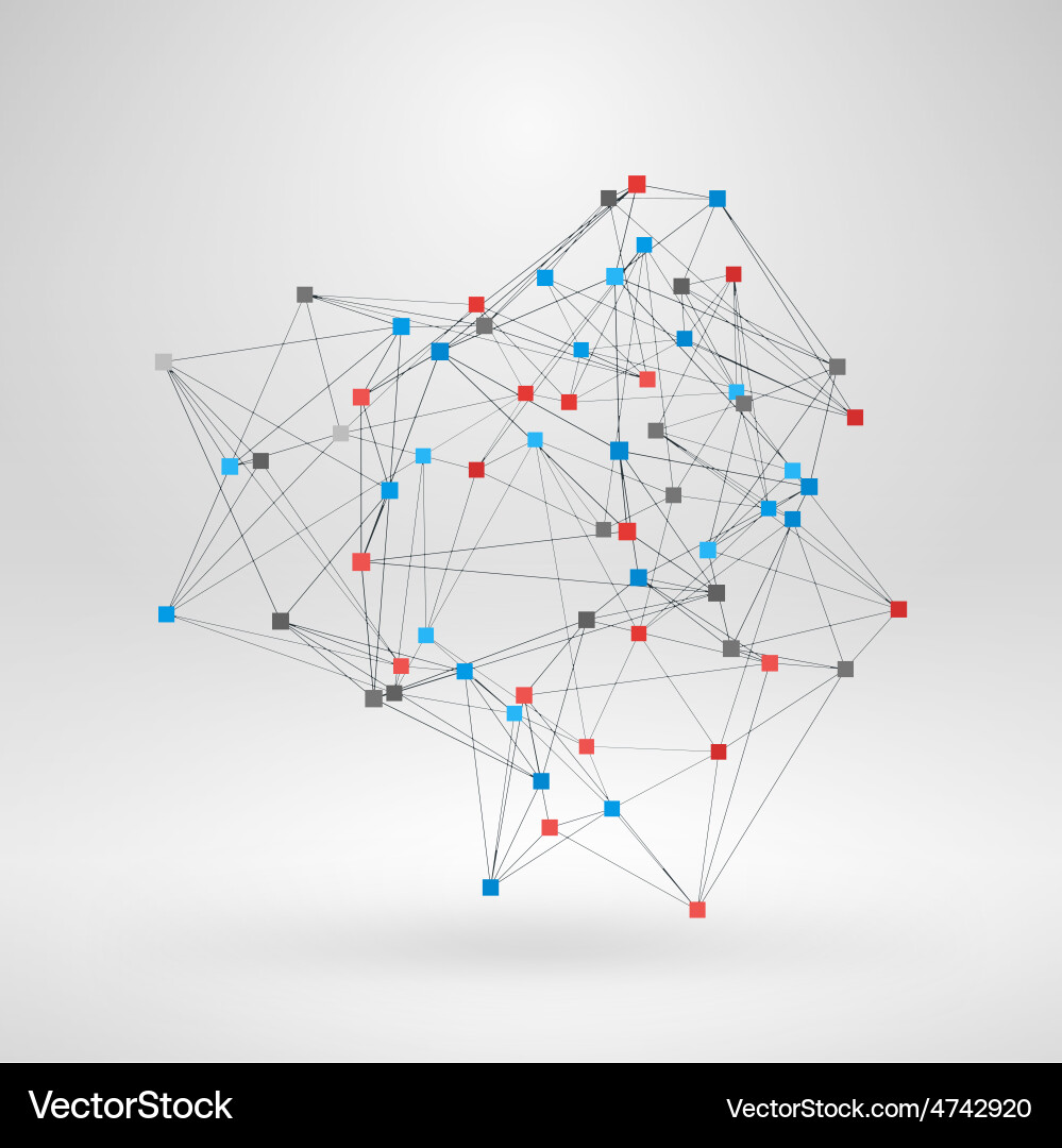 Wireframe polygonal element abstract 3d object vector image