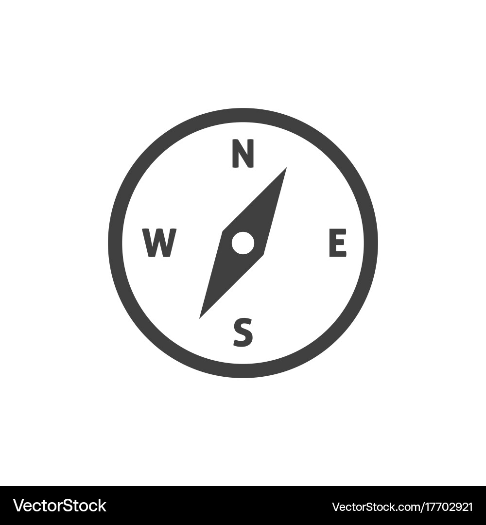 Compass Icon - Navigation Symbol Vector Image