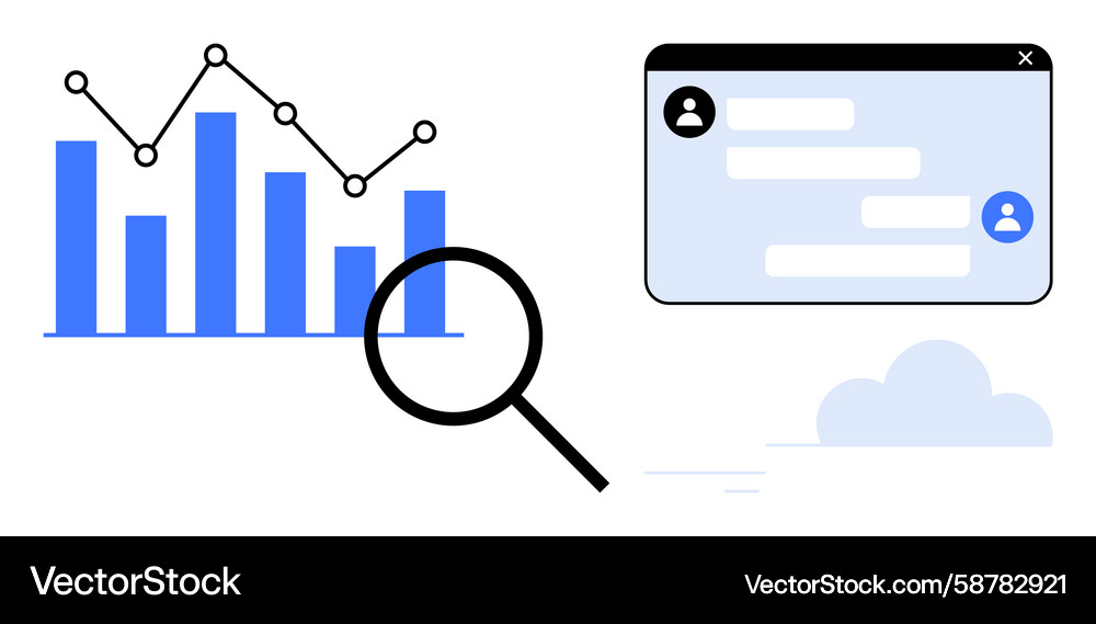 Data visualization with bar graphs analytics Vector Image