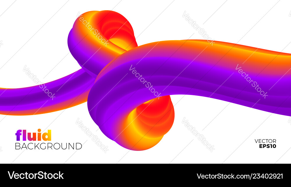 Fluid background abstract colorful shape vector image