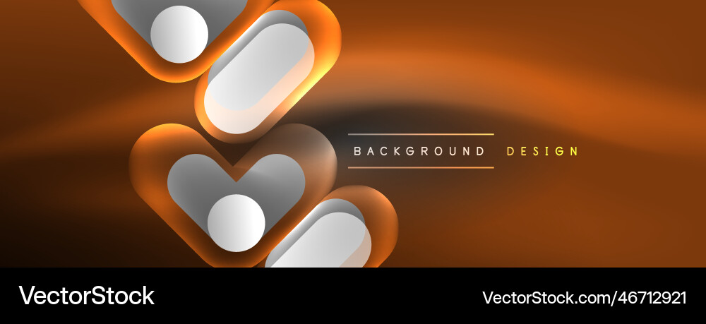 Glowing round shapes abstract background template Glowing round shapes abstract background template vector image