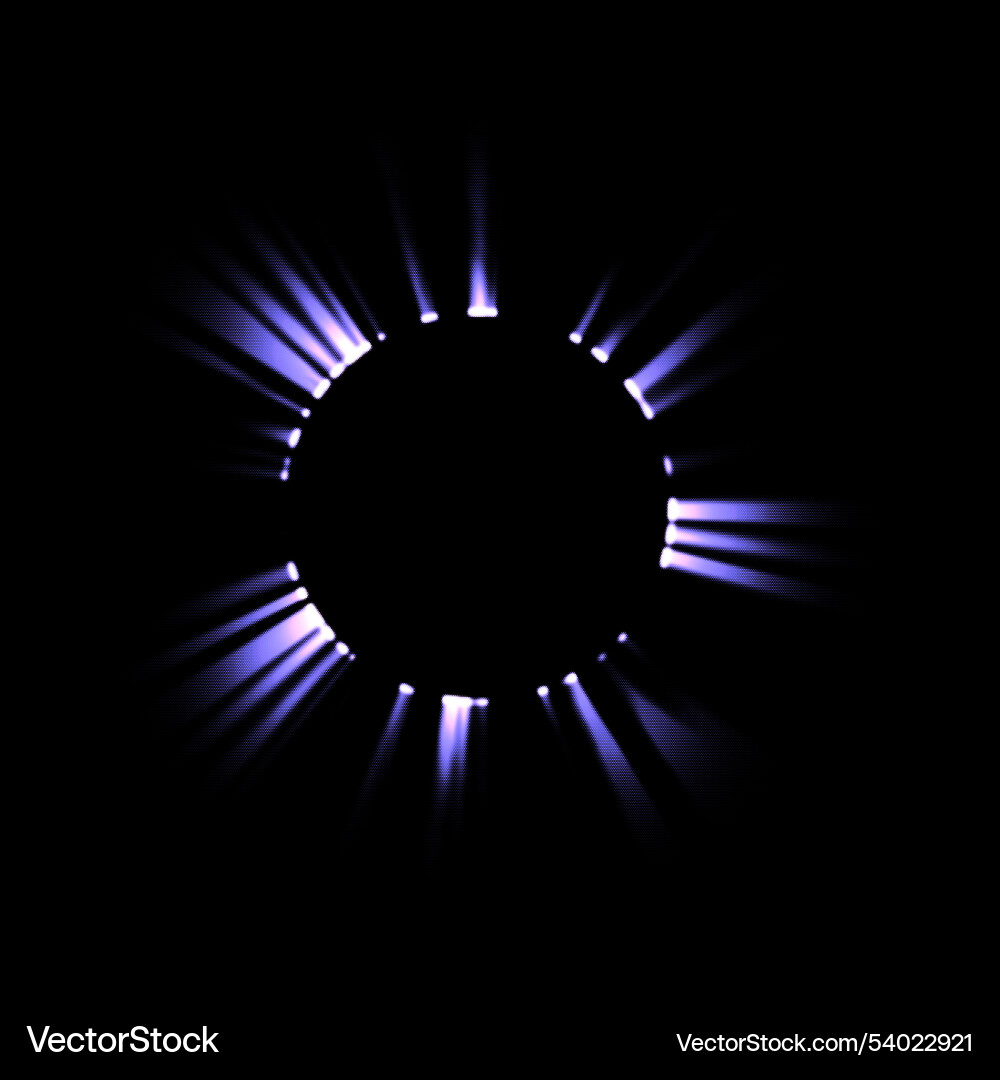 Mosaic image of light source from hexagons Mosaic image of light source from hexagons vector image