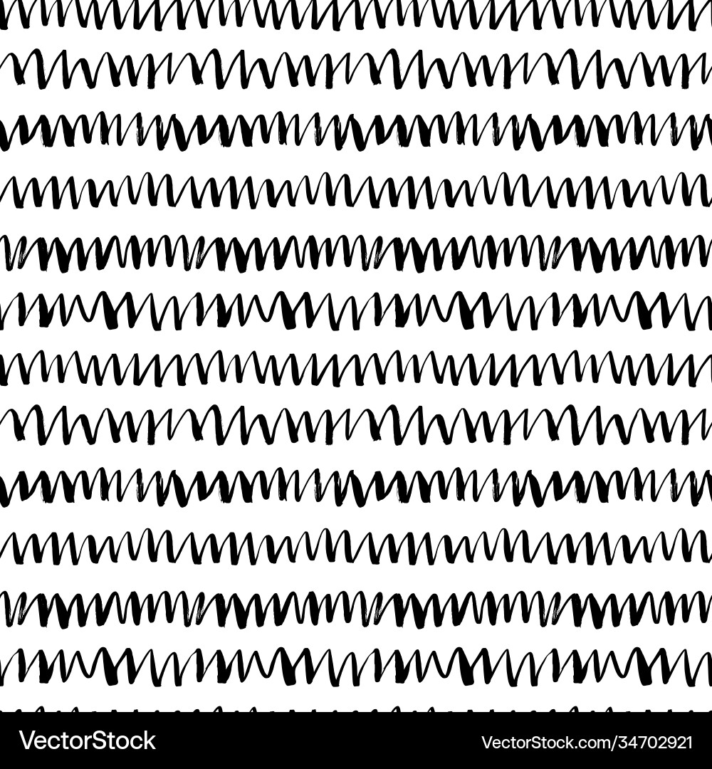 Seamless zig zag pattern in doodle style Seamless zig zag pattern in doodle style vector image