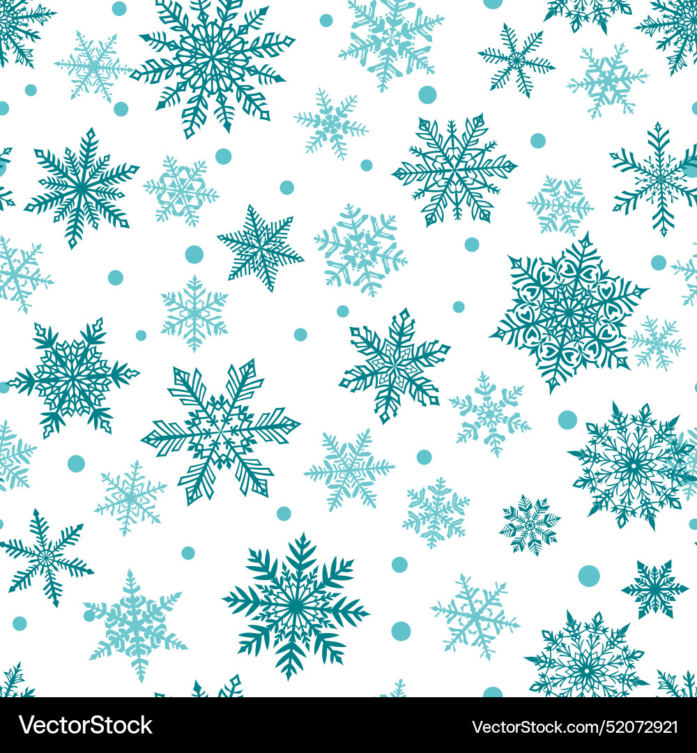 Winter Snowflake Pattern vector image