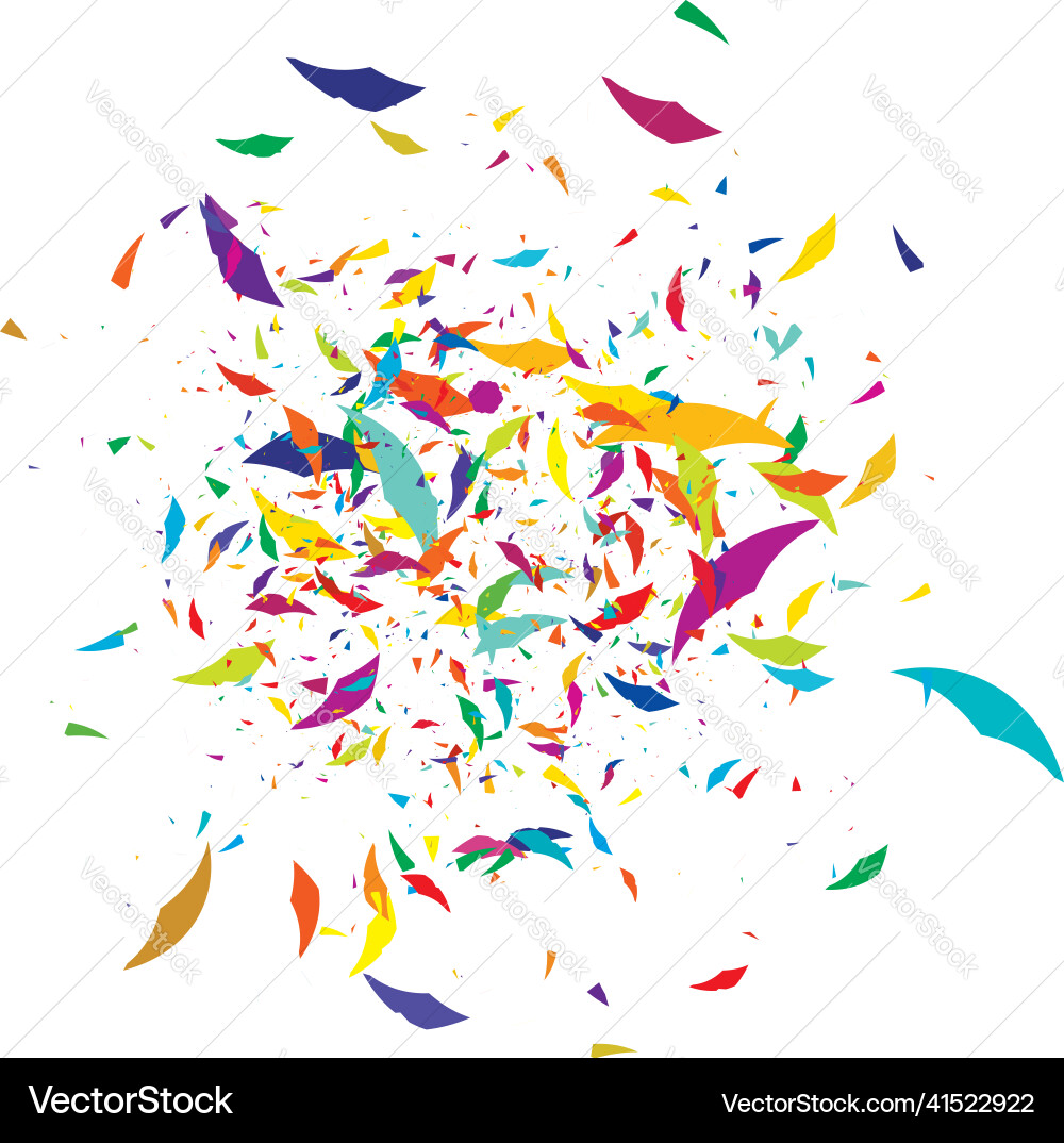 Abstract random scattered shape explosion broken Abstract random scattered shape explosion broken Vector Image