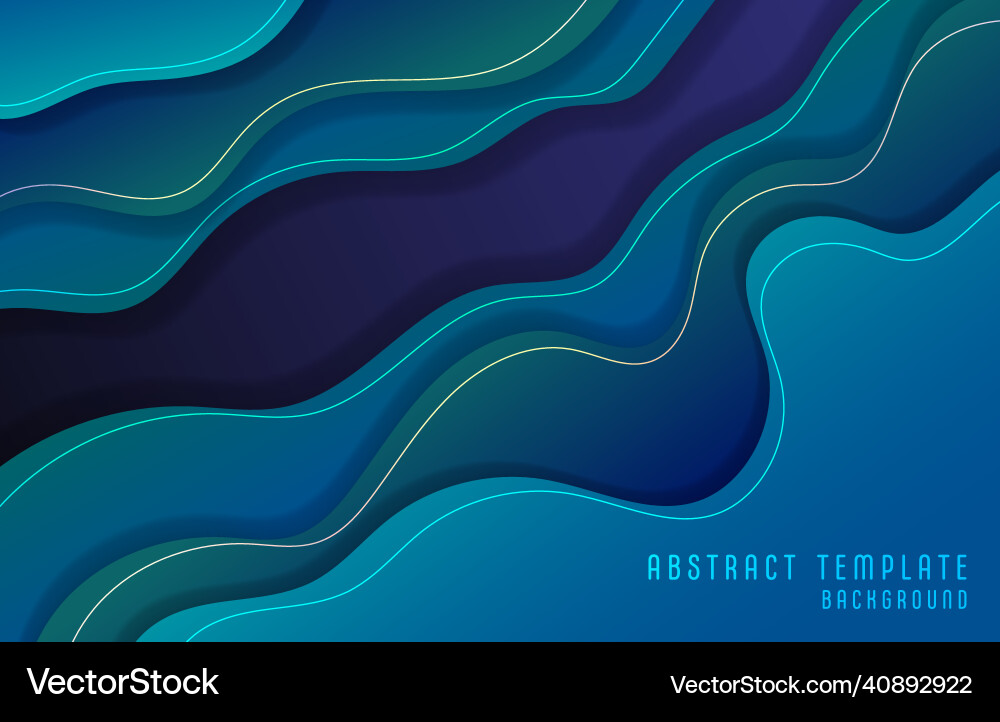 Abstract wavy pattern of gradient blue and green Abstract wavy pattern of gradient blue and green Vector Image