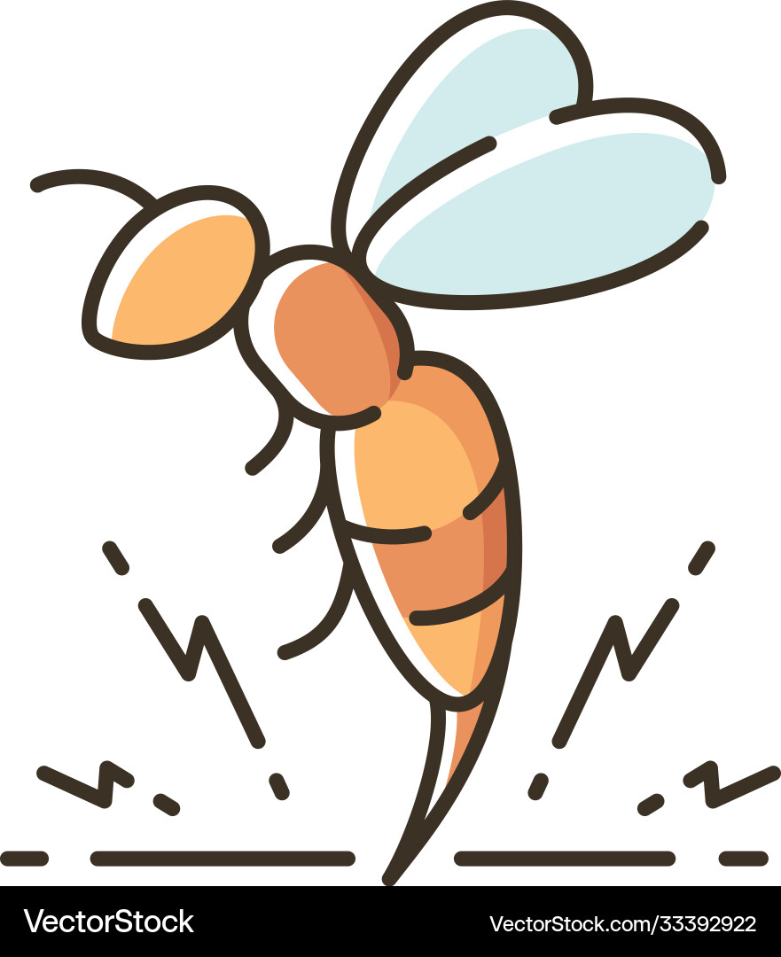 Bee venom rgb color icon Bee venom rgb color icon vector image