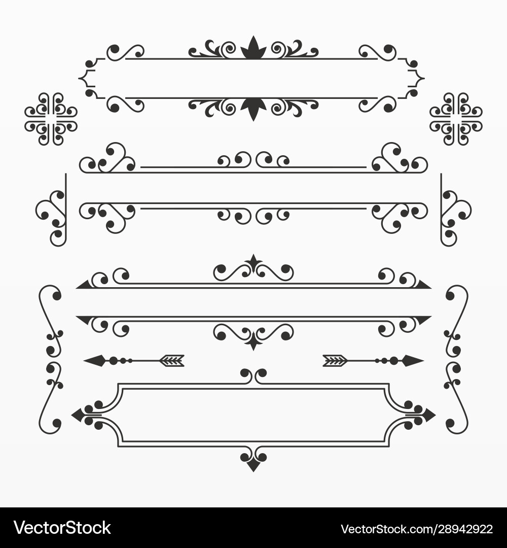 Border and frame collection set vector image