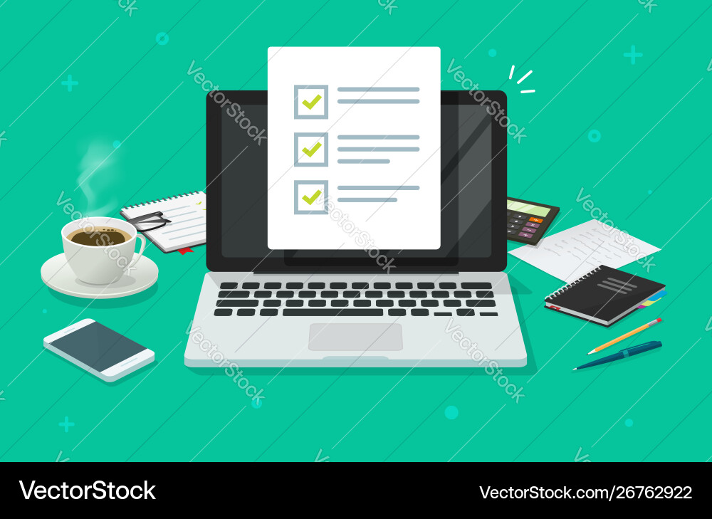 Checklist and Task Management vector image
