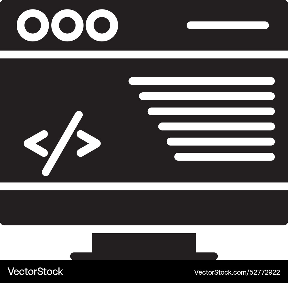 Coding icon design vector image