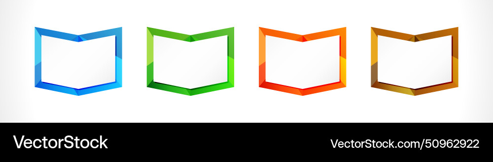 Colorful notebook frames decorative collection Vector Image