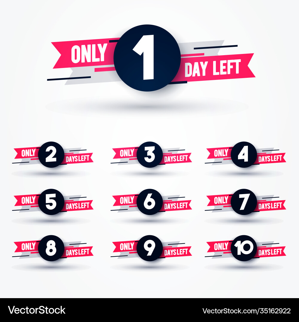 Countdown Timer - Days Left vector image