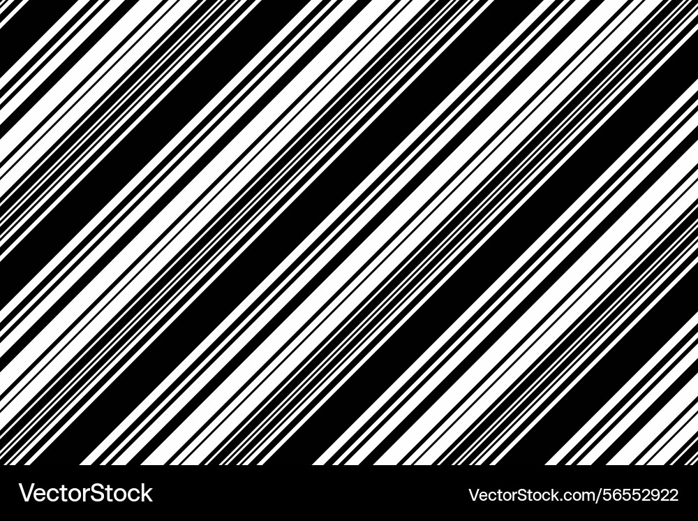 Dynamic black and white diagonal stripes pattern Vector Image