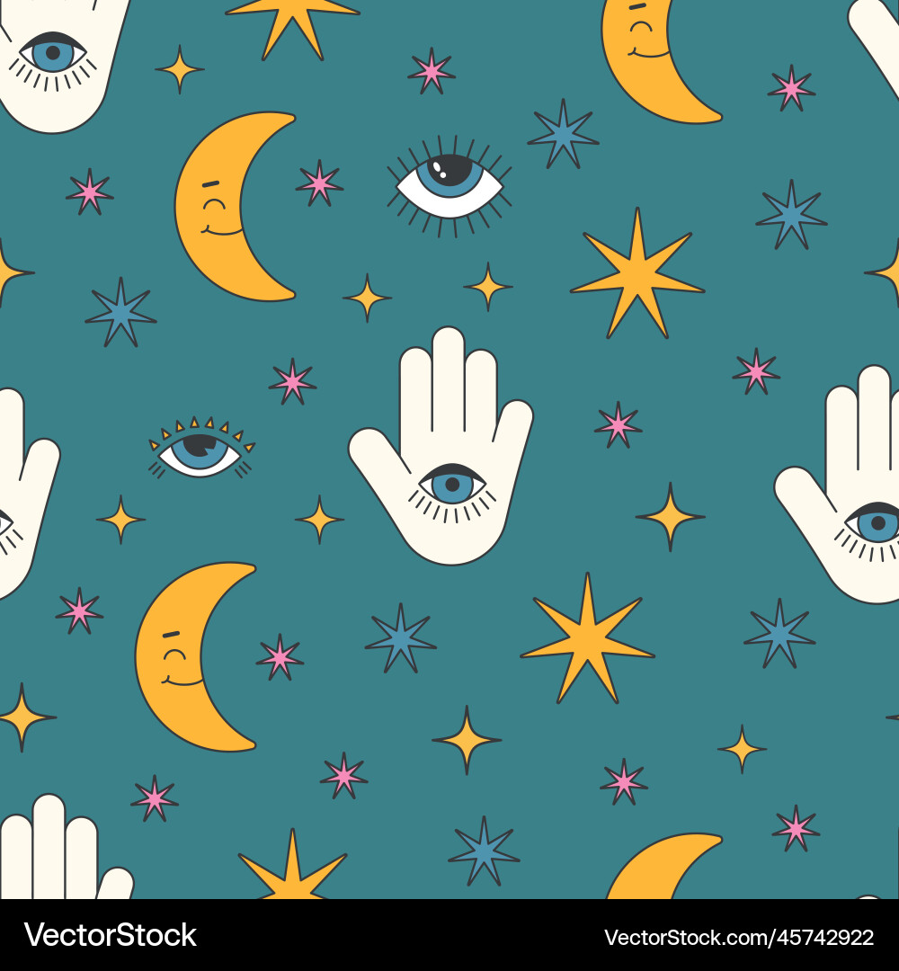 Groovy seamless pattern Vector Image