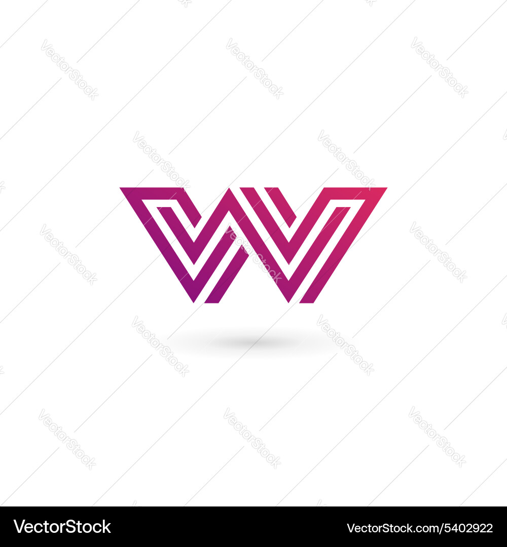 Letter w logo icon design template elements Vector Image