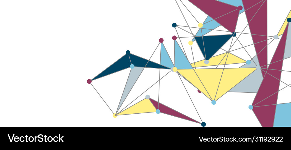 Line points connections triangular technology Line points connections triangular technology vector image